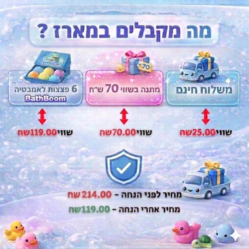 BathBoom™-הכדור שיתן סוף למלחמות והבכי באמבטיה